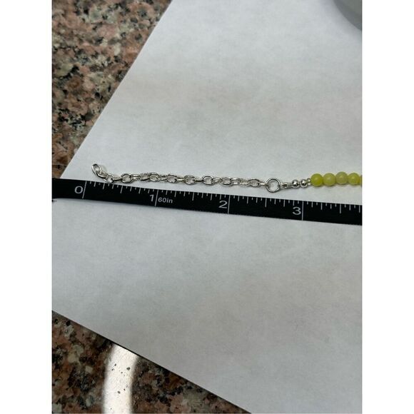 Yellow Jasper Gemstone Beaded Stretch Bracelet and Anklet - Picture 6 of 6